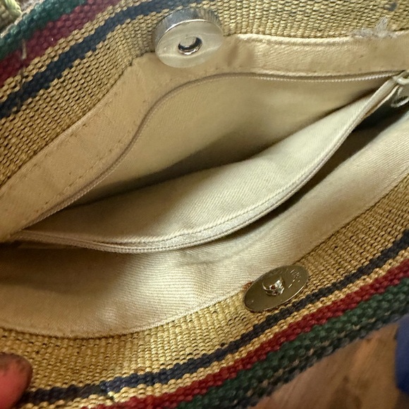 Fossil vintage Striped Multicolor Tote Bag - Picture 8 of 9